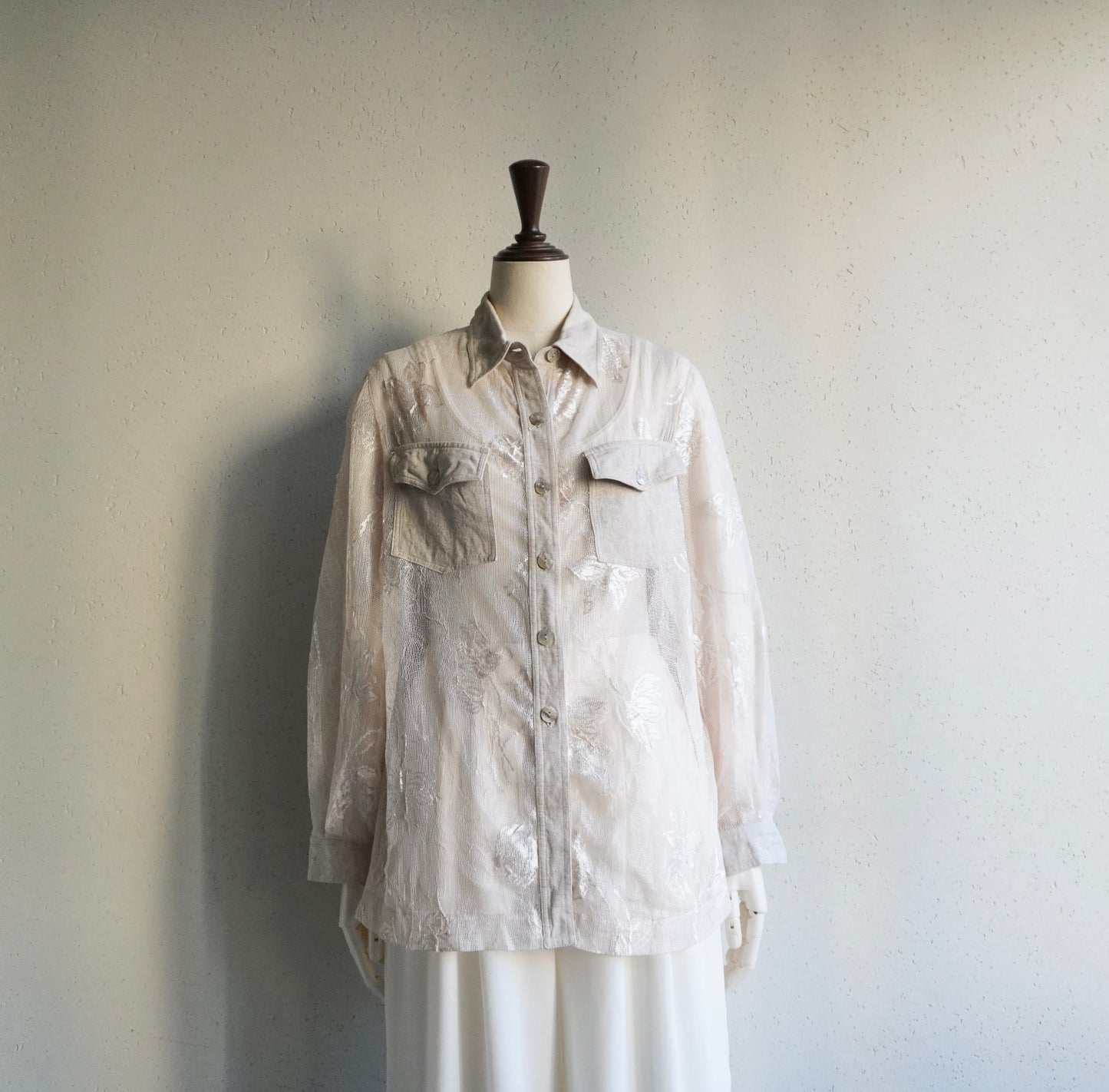 90s Lace Design Shirt Made in Canada