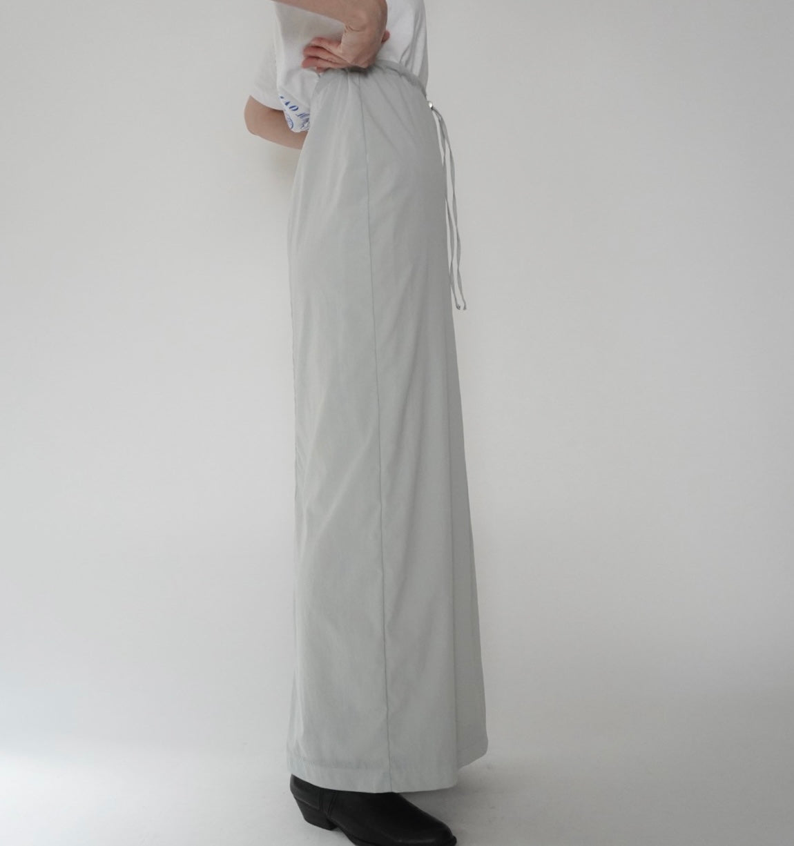 90s Zip Design Maxi Skirt