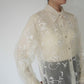 90s Embroidery Silk Shirt