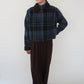 90s Plaid Fleece Zip Top Made in USA