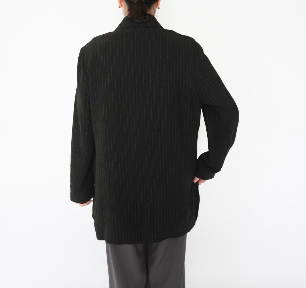 90s EURO Striped Shirt Jacket