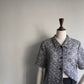 90s Lace Design Mesh  Shirt
