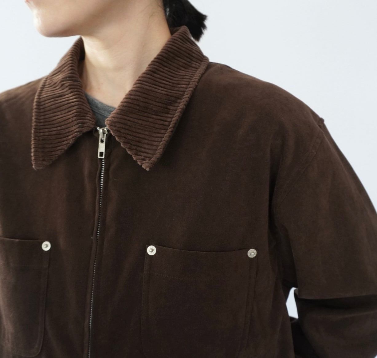 90s Zip Shirt Jacket