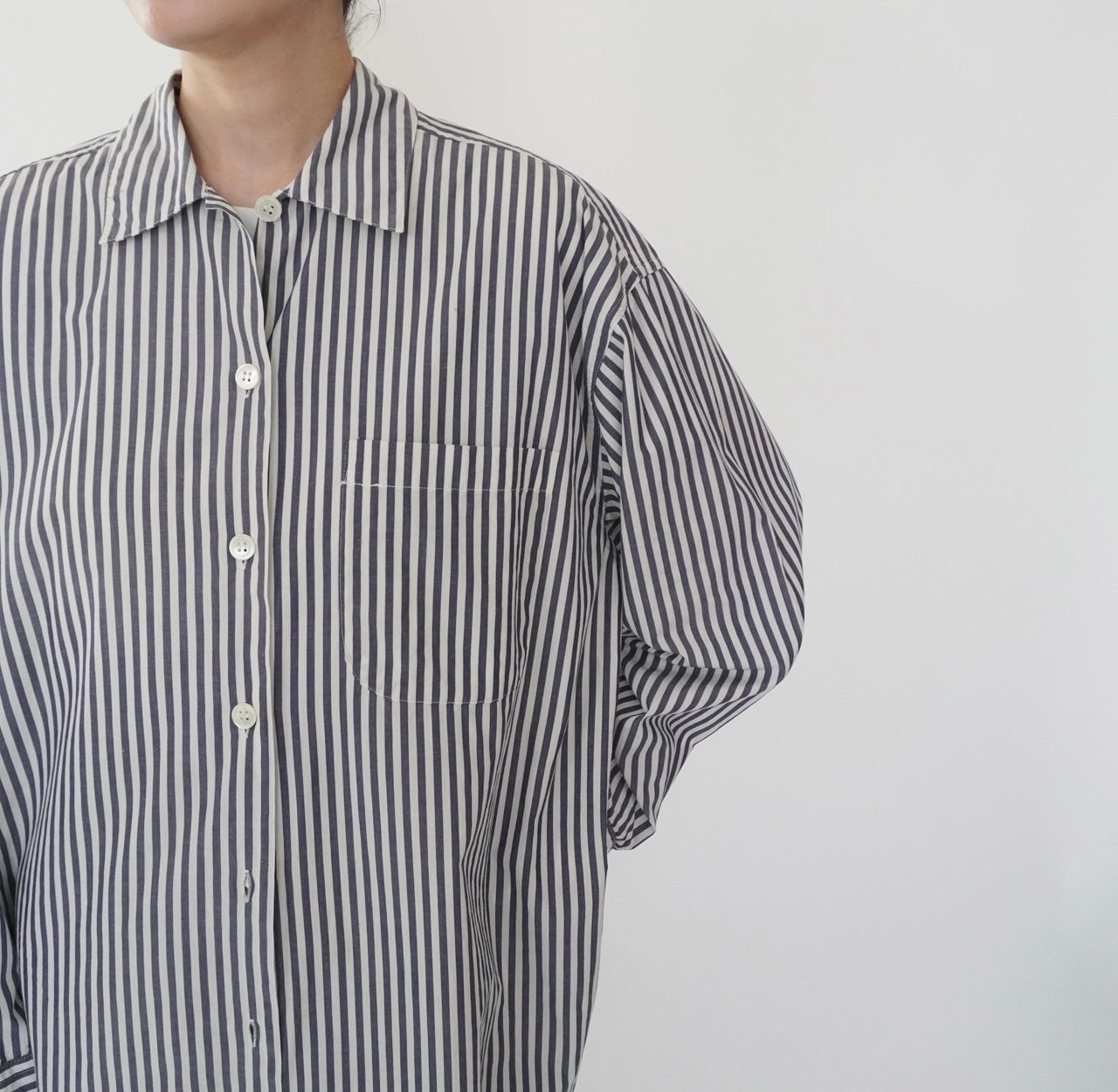 90s "GAP" Striped Long Cotton Shirt