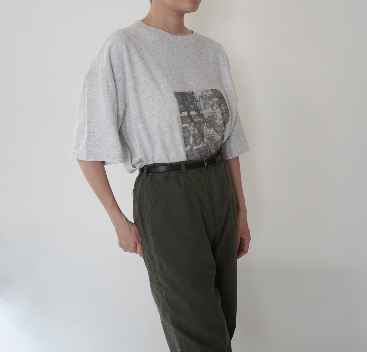 90s Photo Printed T-shirt Made in USA