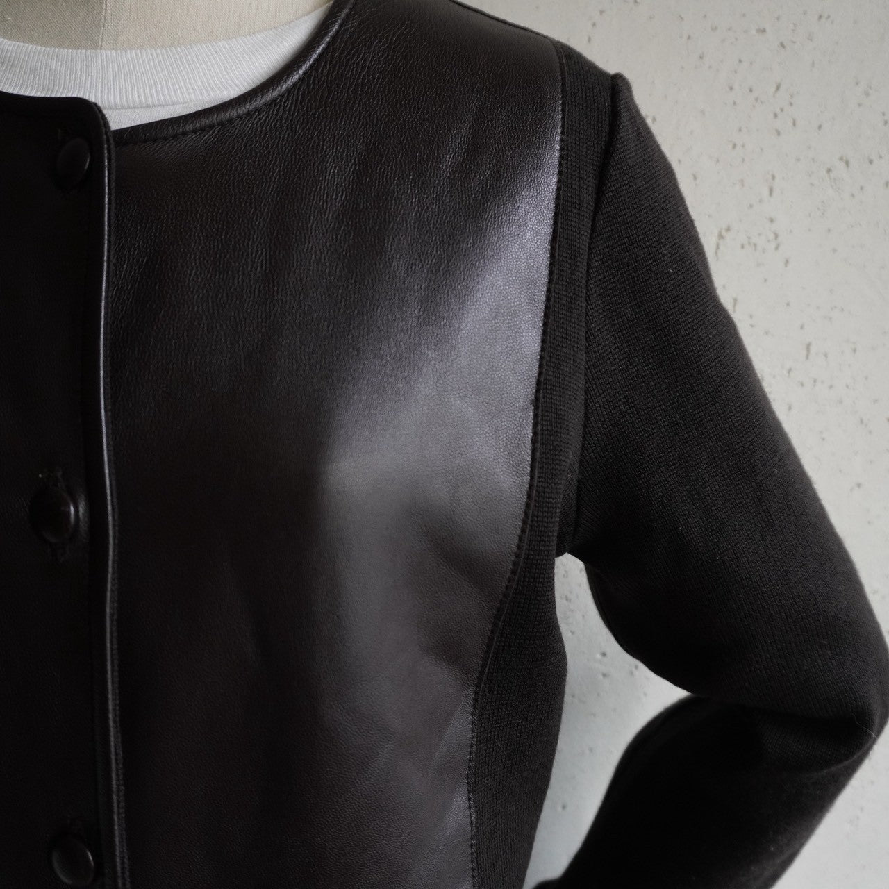 90s Faux Leather Top,Cardigan