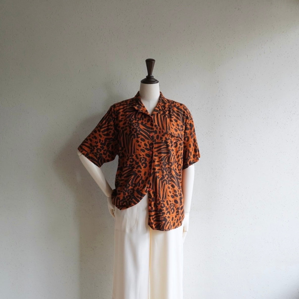 90s Printed Rayon Shirt