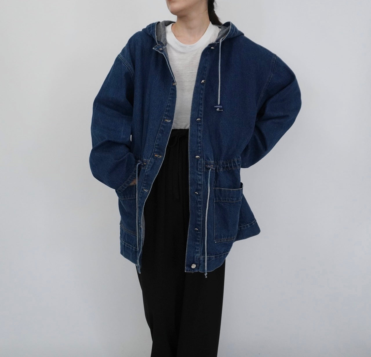 90s Hooded Denim Jacket