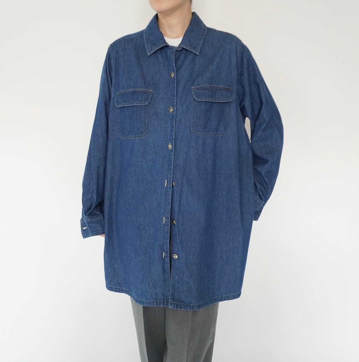 90s Denim Long Shirt