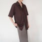 80s Brown Striped Shirt