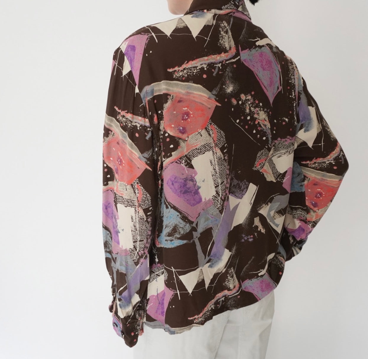 90s Rayon Printed Shirt