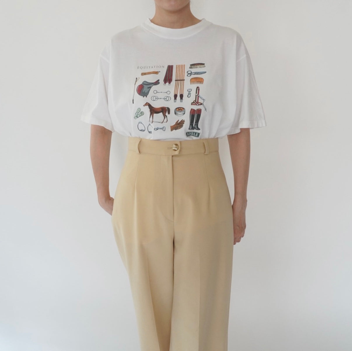 90s "AIGLE" Printed T-shirt Made in France