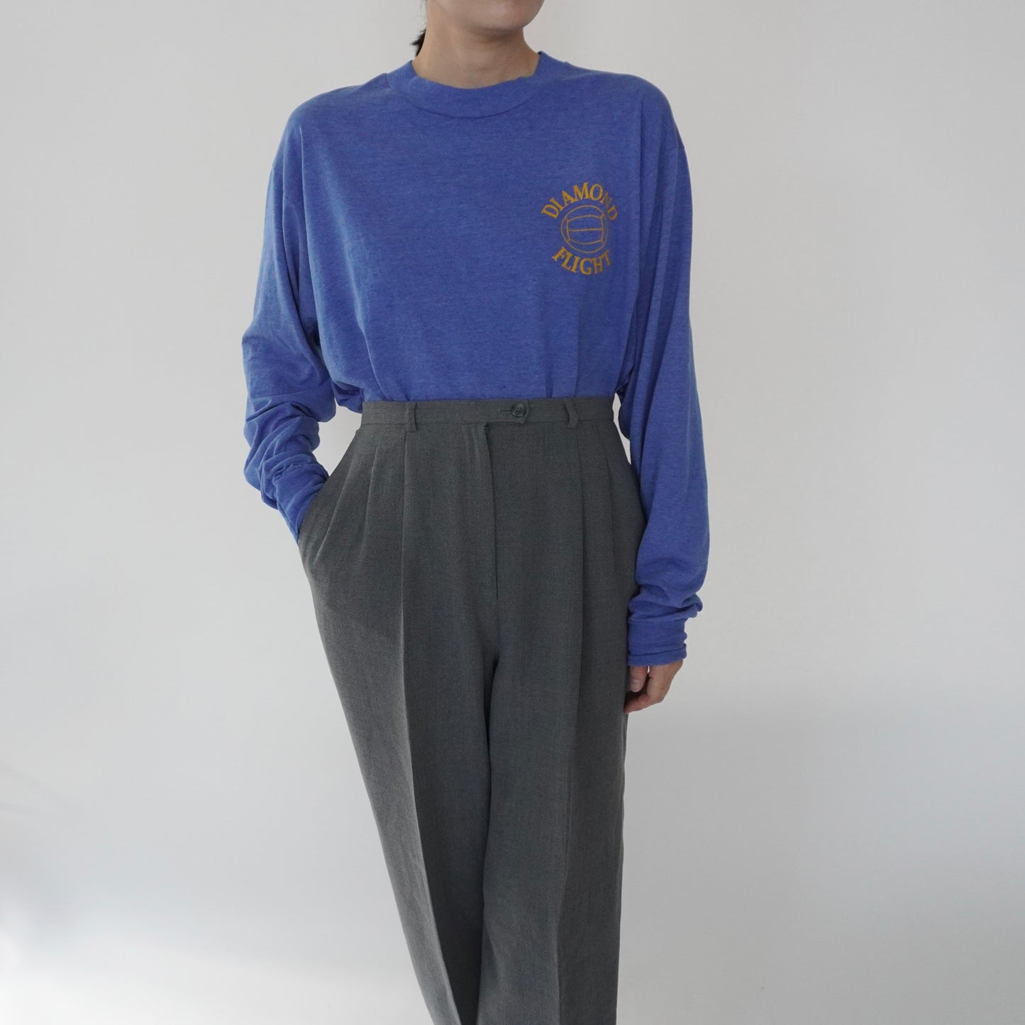 90s Printed Long T-shirt Made in USA