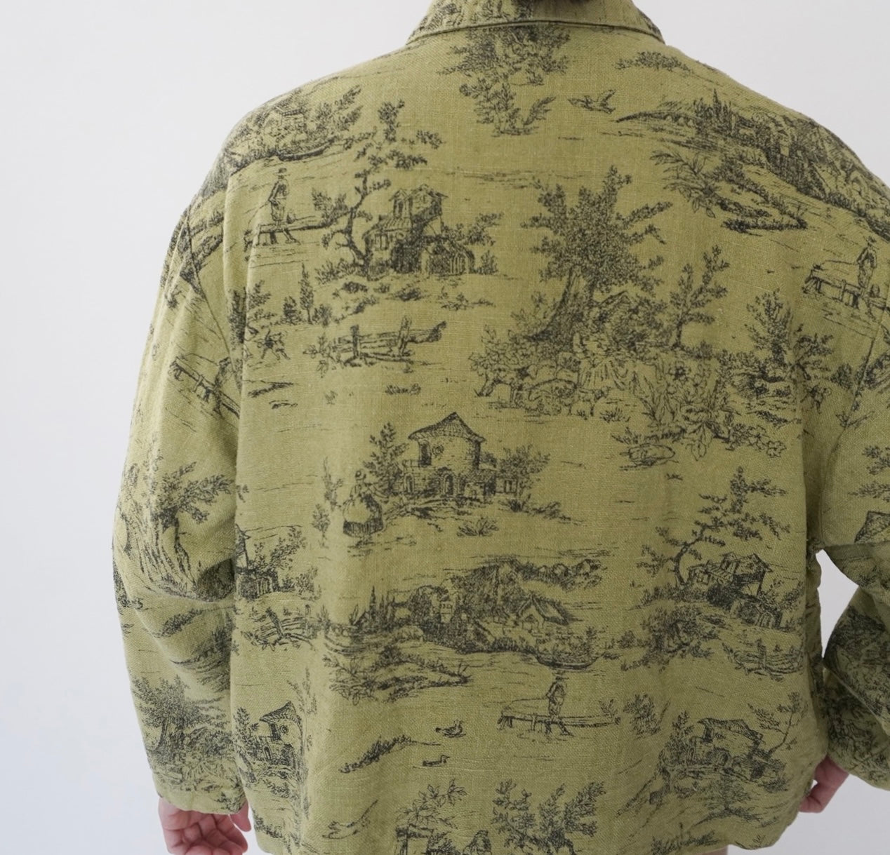 90s Pattern Shirt Jacket Made in USA