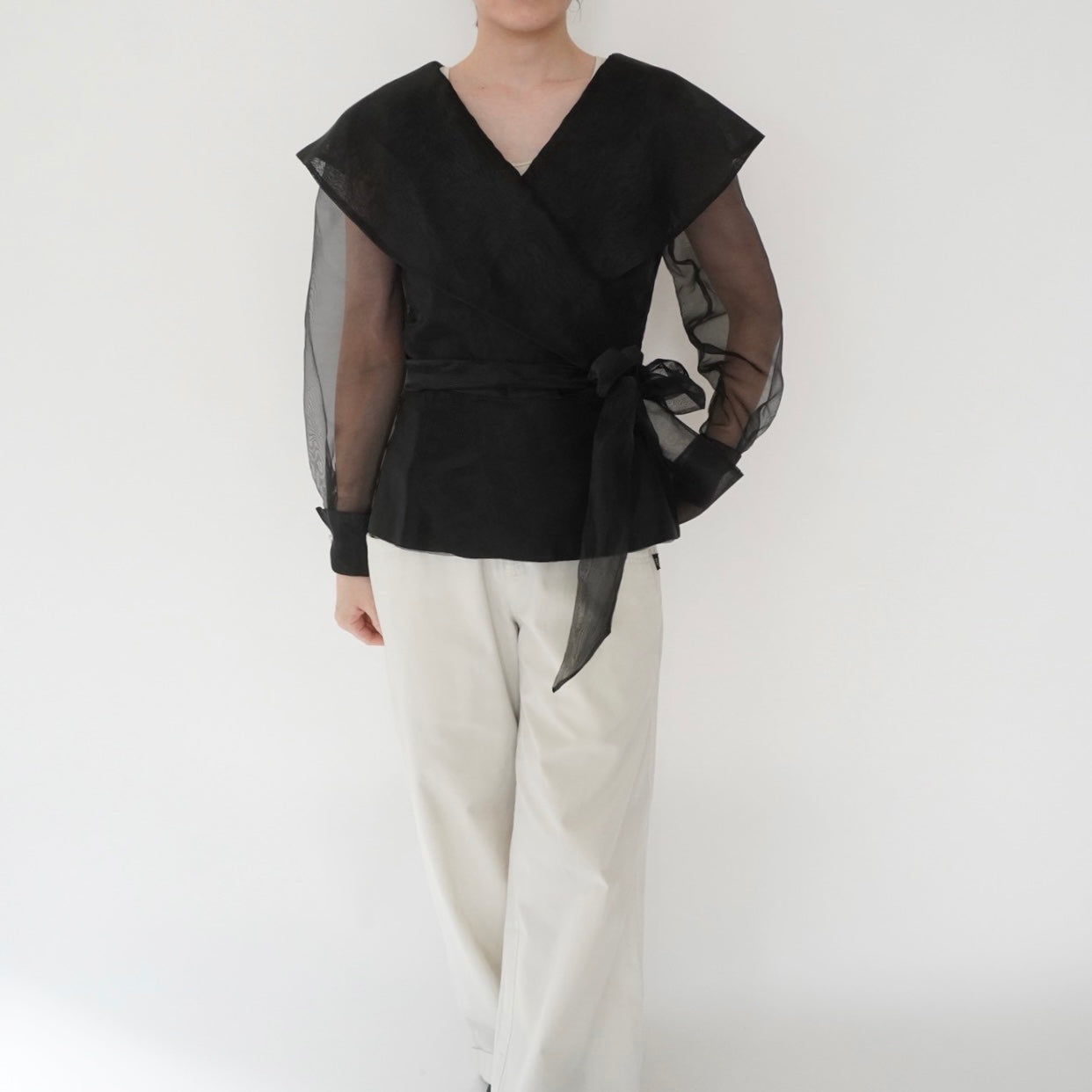90s Sheer Design Blouse