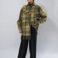 80s Plaid Fringe Design jacket Made in Italy