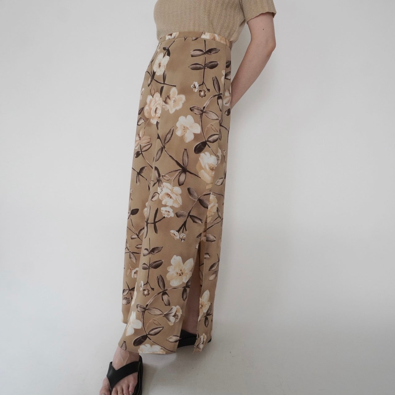 90s Floral Print Skirt Made in USA