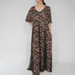 80s Floral Printed Rayon Dress