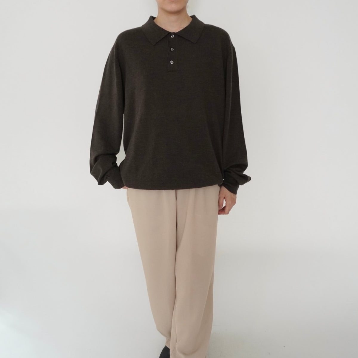 Brown Knit Top
