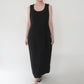 90s Black Linen Dress