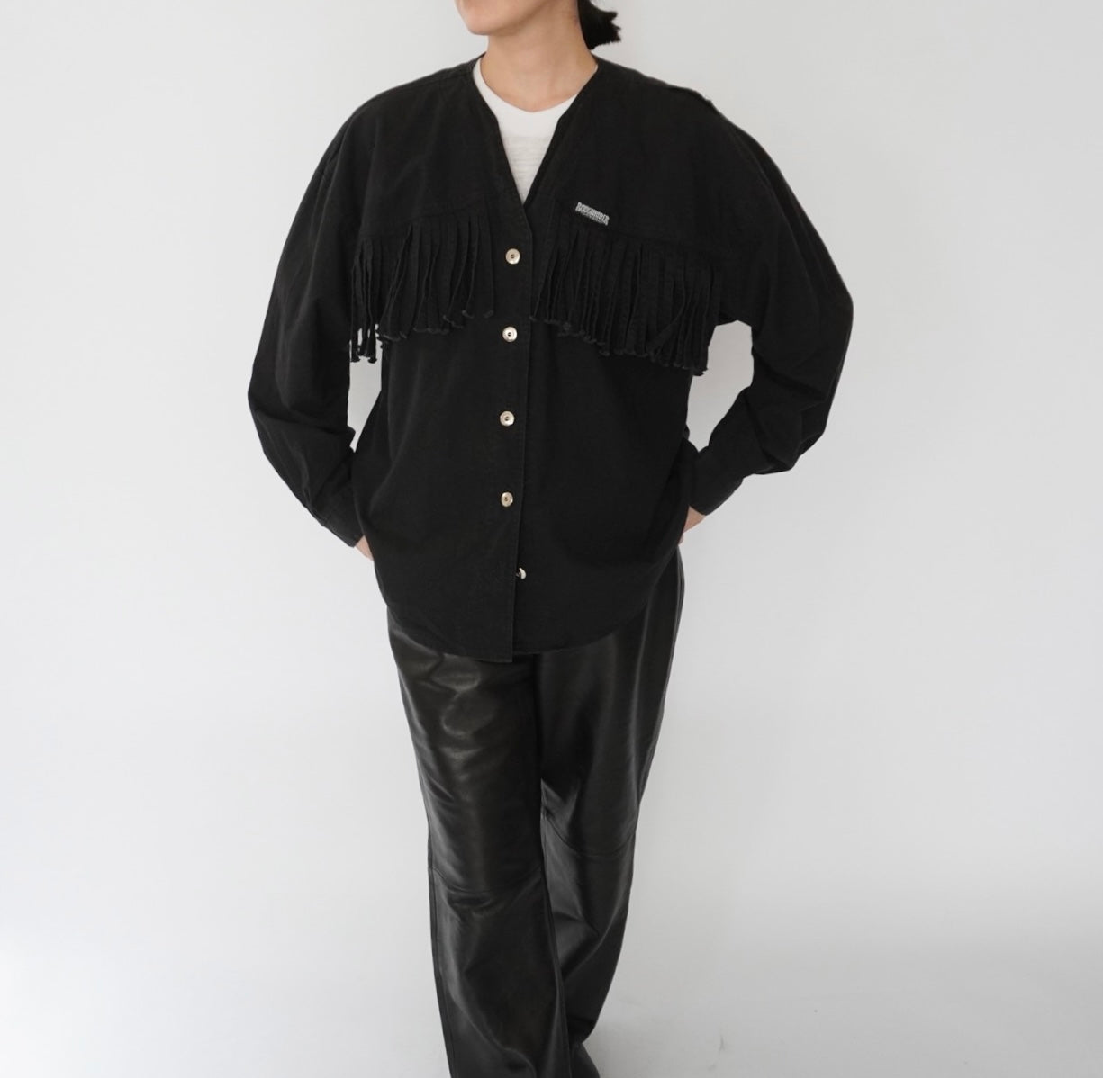 90s Fringe Design Blouse