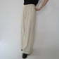 Ivory Linen Wide Pants