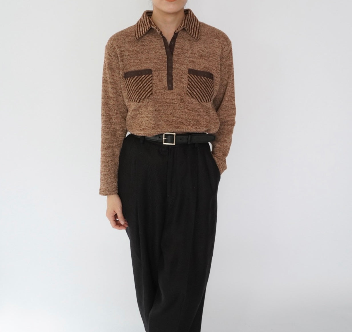 90s Brown Design Top