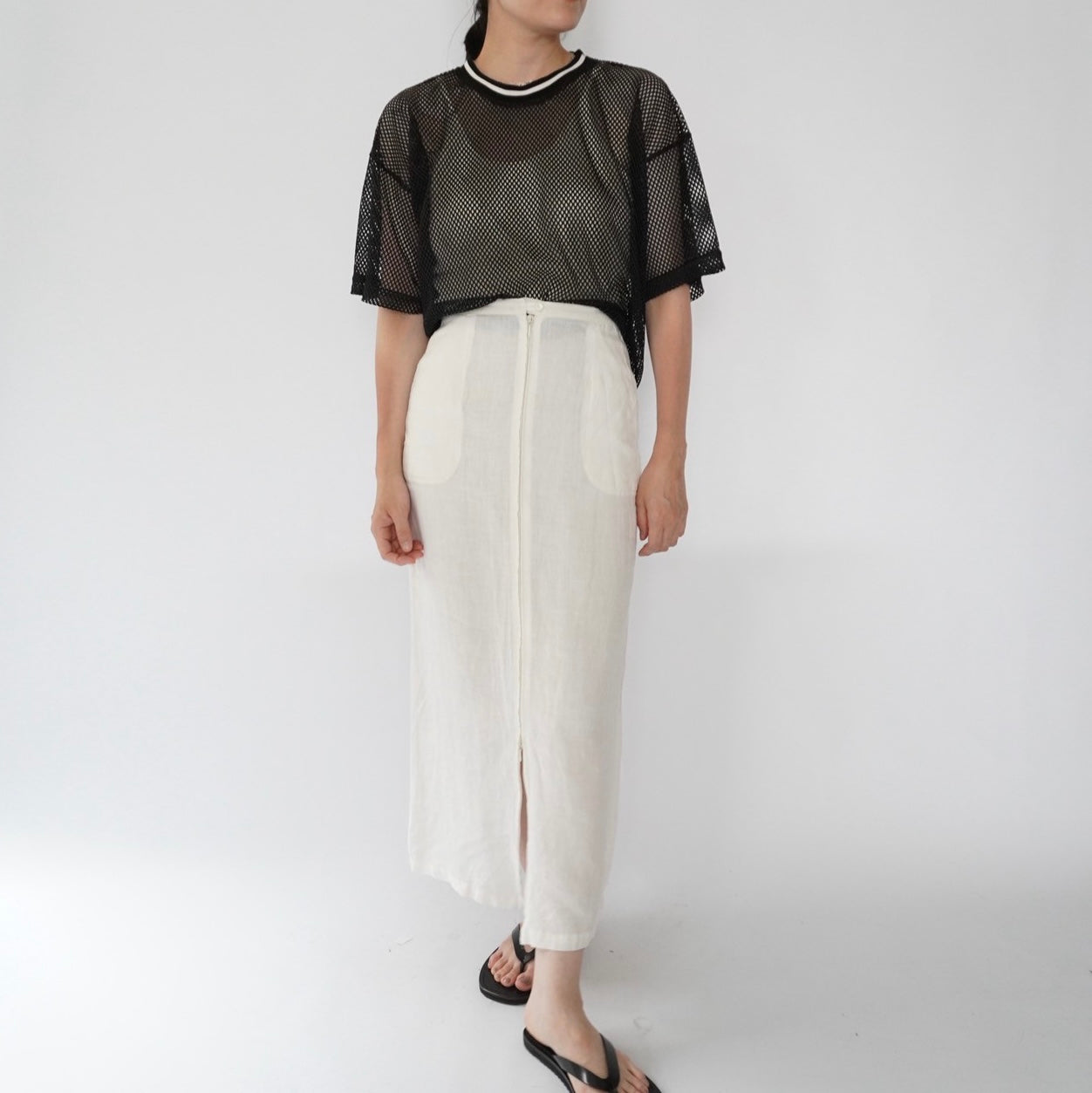 80s EURO Double Zip Design Skirt