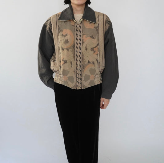 90s"Laurel" Silk Reversible Jacket Made in Germany