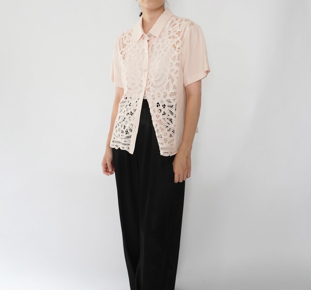 90s Lace Design Shirt