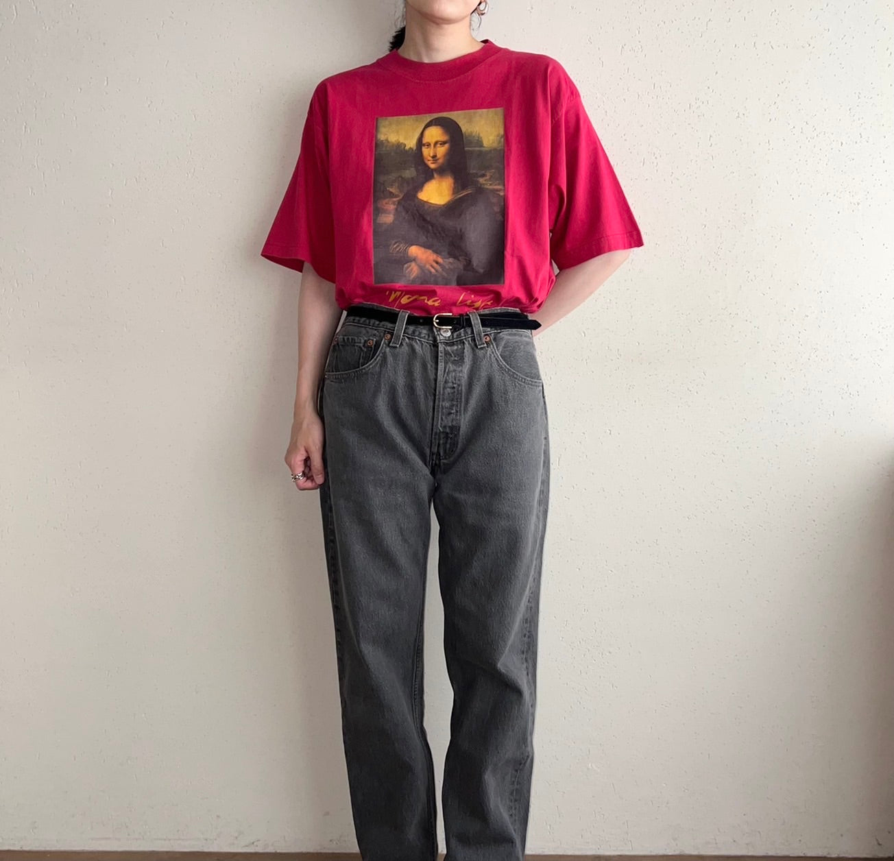 90s EURO "Mona Lisa" Printed T-shirt