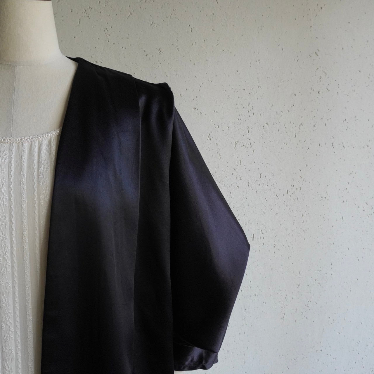 90s Black Satin Jacket Made in USA