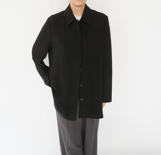 90s EURO Striped Shirt Jacket