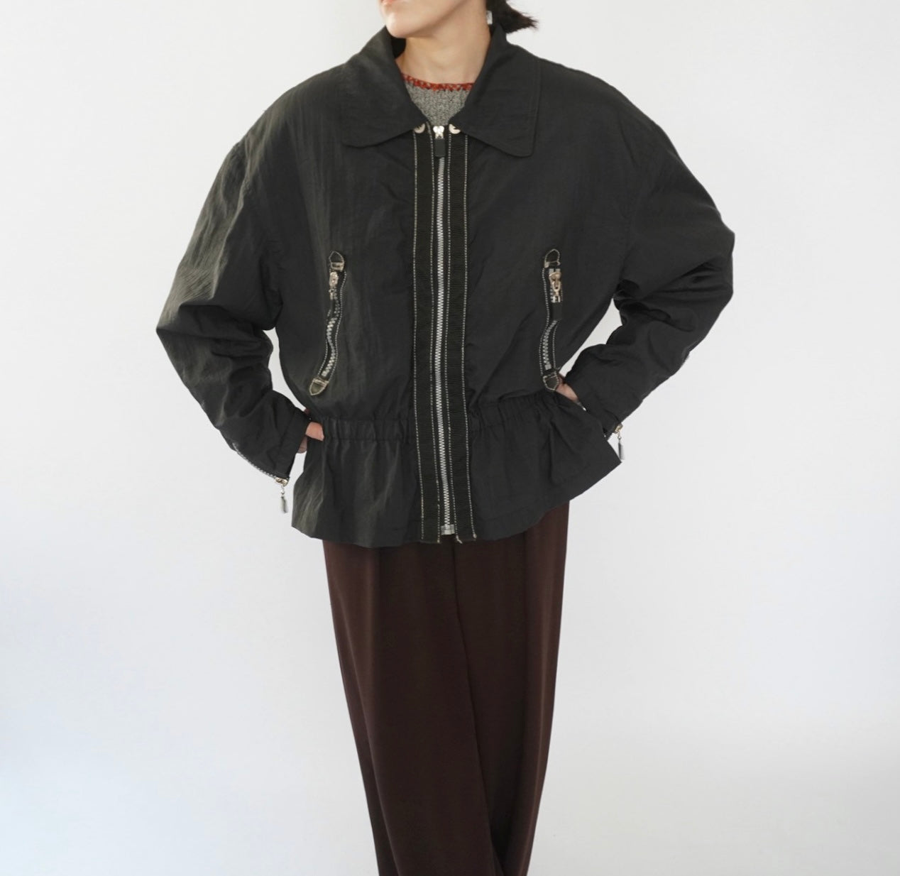 90s "Brandon Thomas" Black Design Jacket