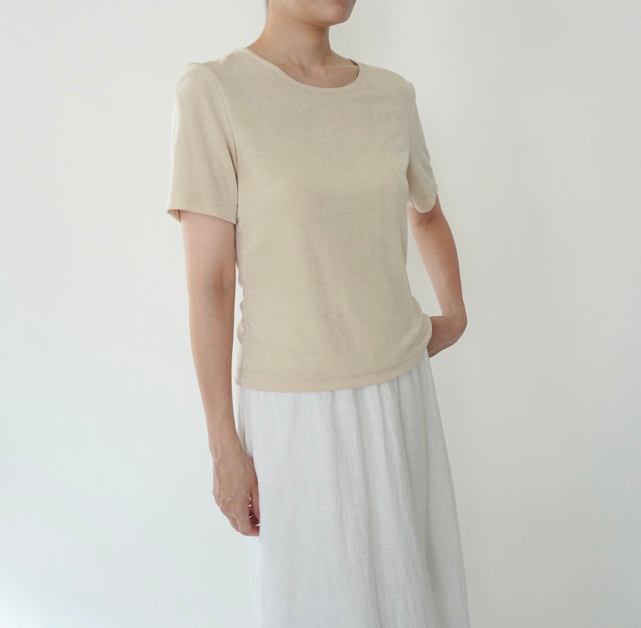 90s Beige Top Made in USA