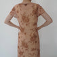 90s Printed Sheer  Maxi Dress