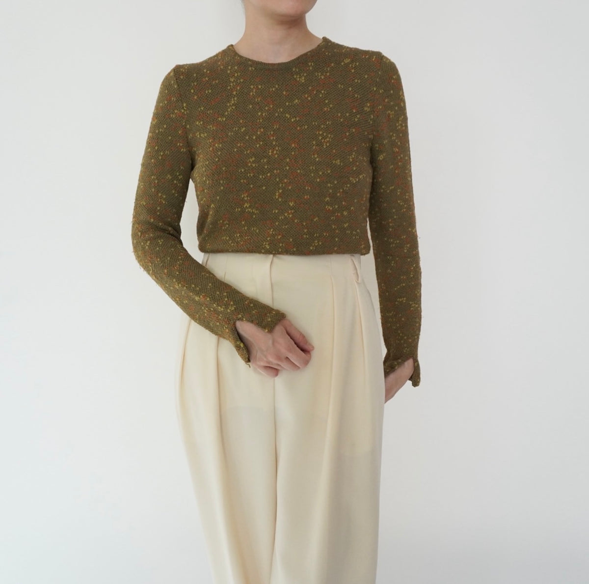 90s Mix Knit Top Made in USA