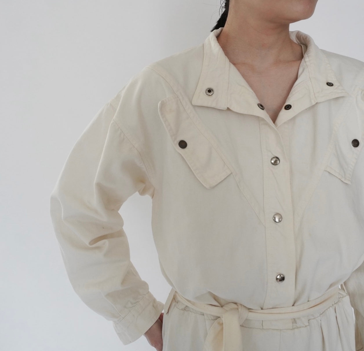 80s EURO Design Ivory Jumpsuit