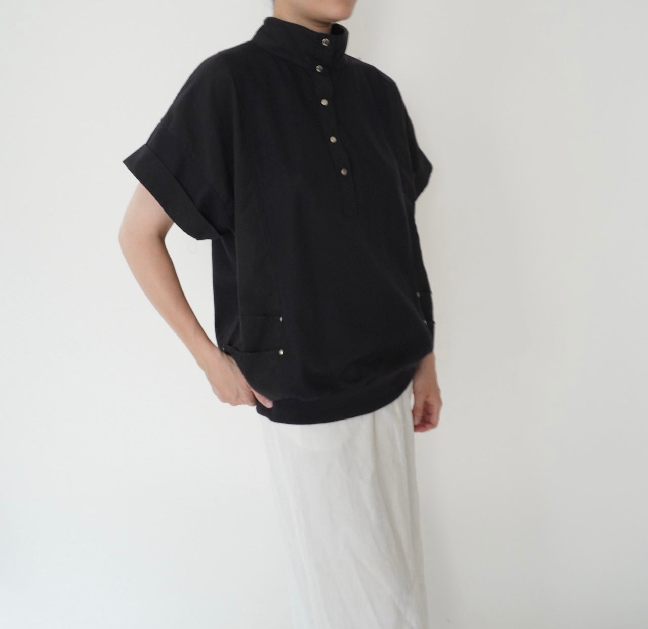 90s Black Design Top