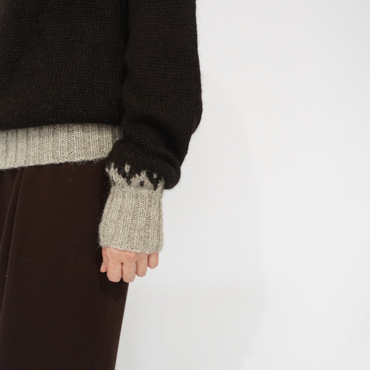 80s Hand Knitted in Peru Alpaca Wool Knit