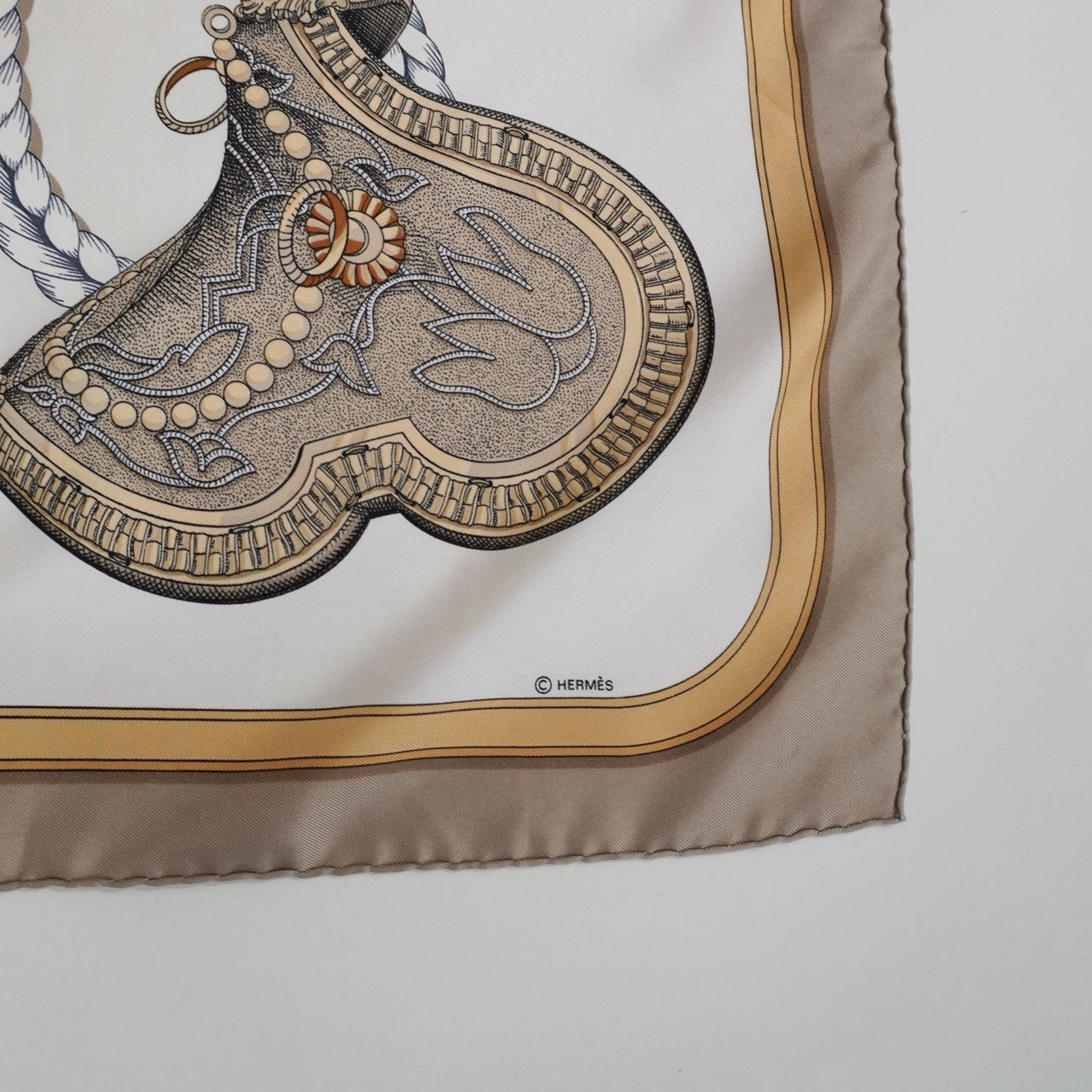 "Hermès " Silk Scarf Made in France