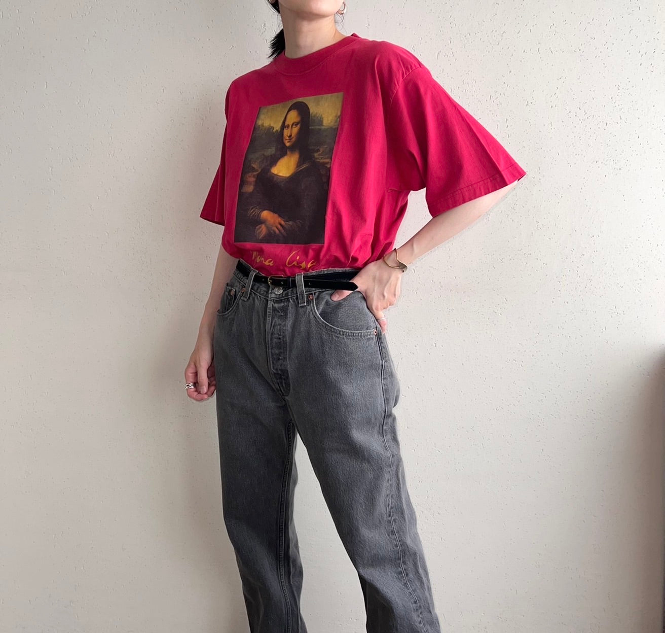 90s EURO "Mona Lisa" Printed T-shirt