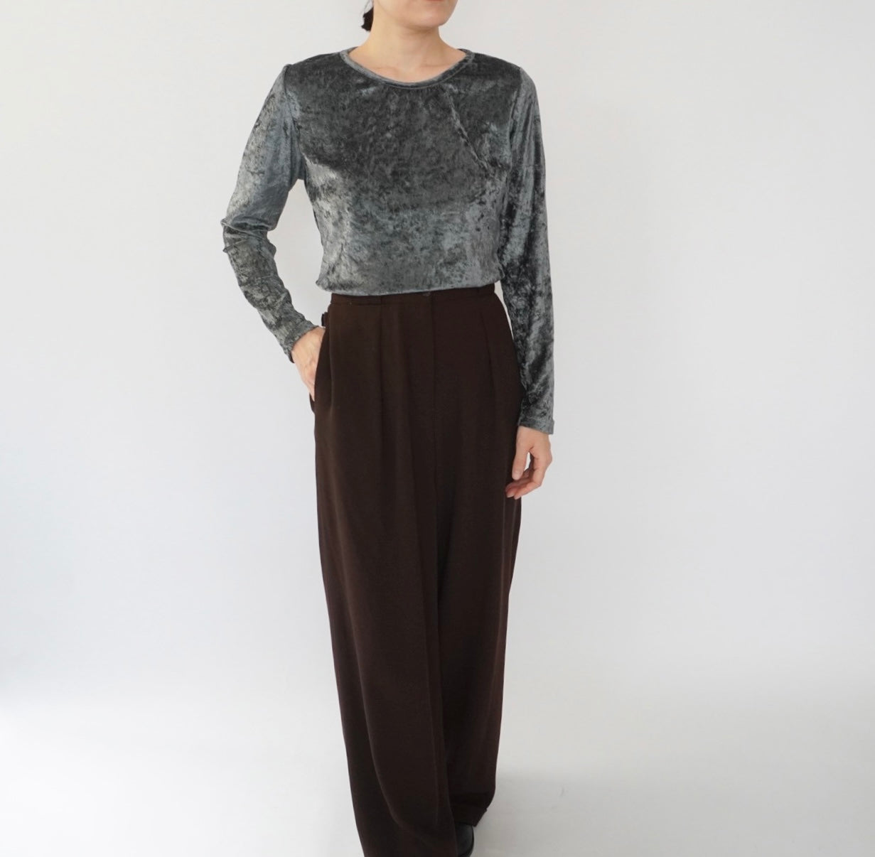 90s Velour Top Made in Italy