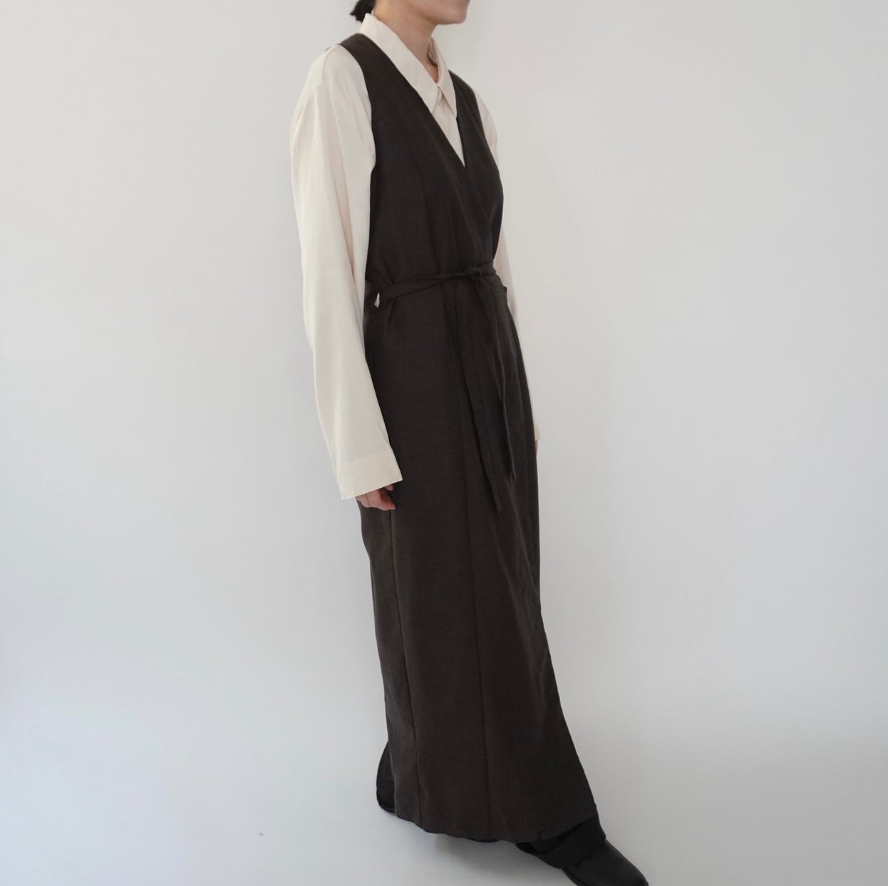 80s Sleeveless Wrap Dress