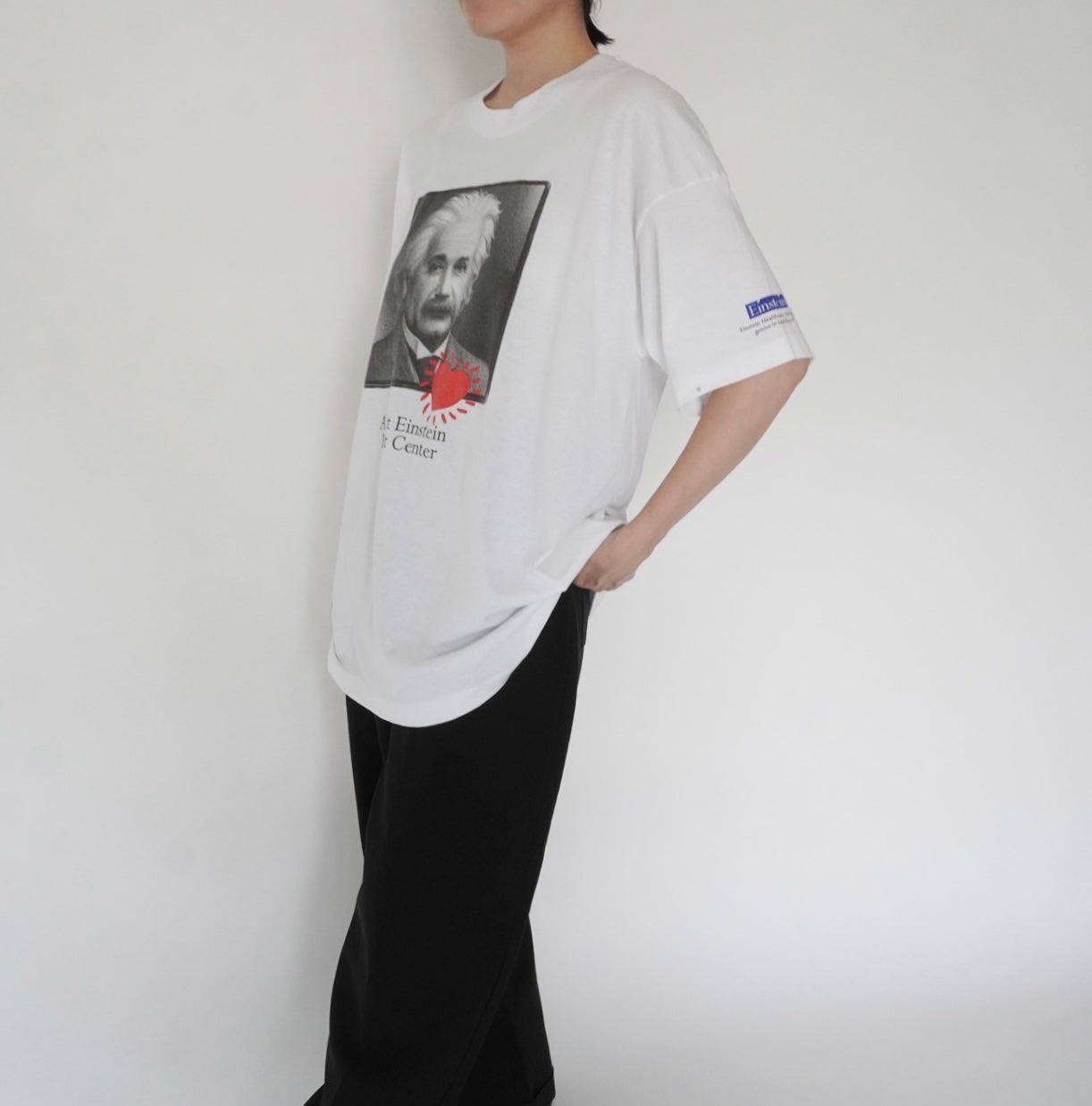 90s "EINSTEIN" Photo  Printed T-shirt