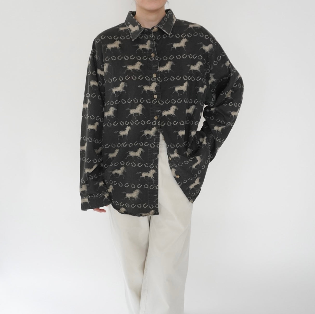 90s Horse Pattern Shirt