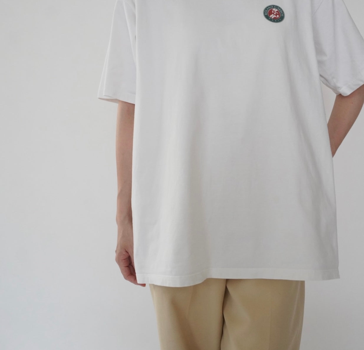 90s "Roland Garros"Printed T-shirt Made in France