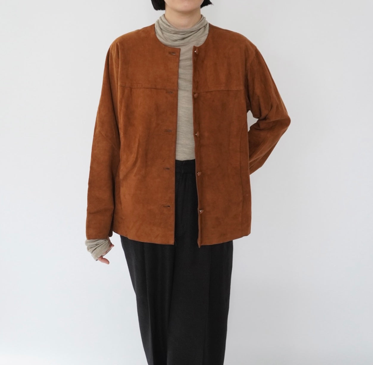 90s Suede Blouse, Jacket