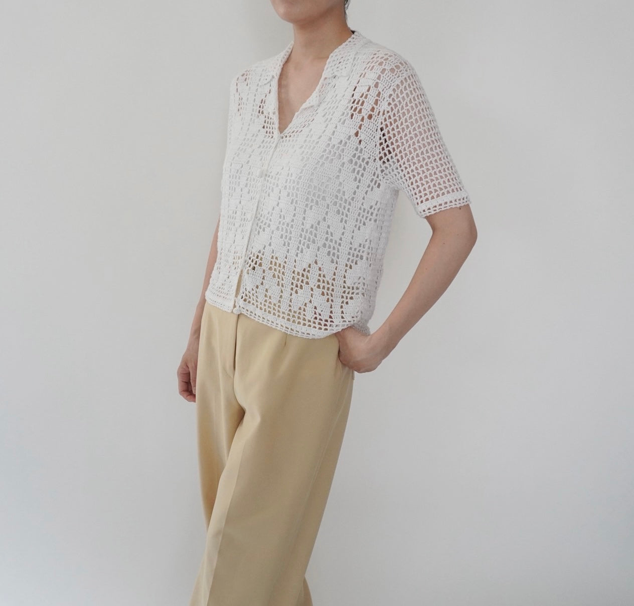 90s Crochet Shirt