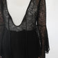 90s Black Sheer Design Top